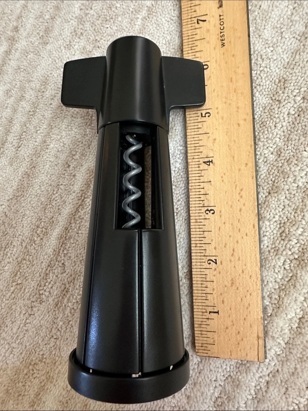 Pampered Chef Wine Bottle Opener & Foil Cutter #2155 Black